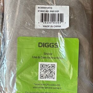Diggs Snooz Grey Spare Cover